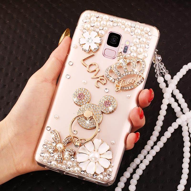 Kuori Samsung Galaxy J6 Pehmeä Neste Puhelimen Kuoret Murtumaton, Kotelo Samsung Galaxy J6 Rhinestone Inlay Trendi Läpinäkyvä