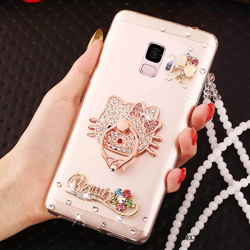 Kuori Samsung Galaxy J6 Pehmeä Neste Puhelimen Kuoret Murtumaton, Kotelo Samsung Galaxy J6 Rhinestone Inlay Trendi Läpinäkyvä