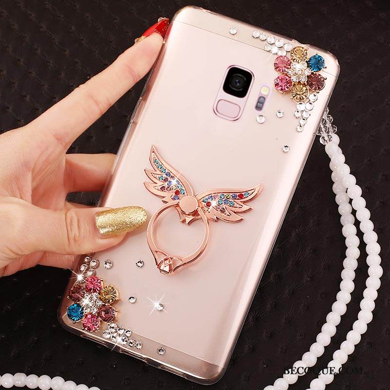 Kuori Samsung Galaxy J6 Pehmeä Neste Puhelimen Kuoret Murtumaton, Kotelo Samsung Galaxy J6 Rhinestone Inlay Trendi Läpinäkyvä