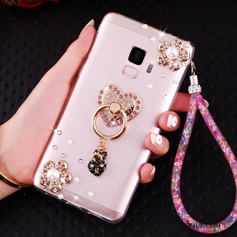 Kuori Samsung Galaxy J6 Rhinestone Inlay Kulta Puhelimen Kuoret, Kotelo Samsung Galaxy J6 Suojaus Niitti Rengas