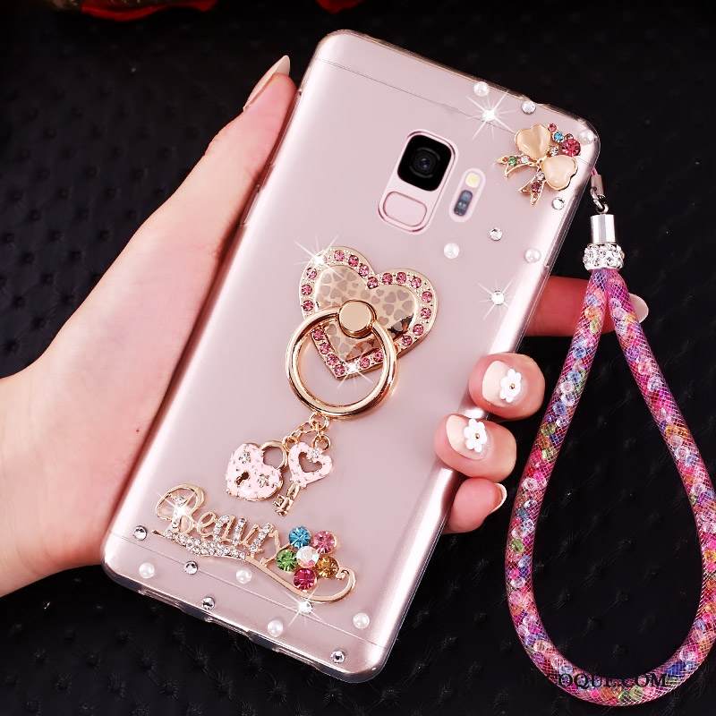 Kuori Samsung Galaxy J6 Rhinestone Inlay Kulta Puhelimen Kuoret, Kotelo Samsung Galaxy J6 Suojaus Niitti Rengas