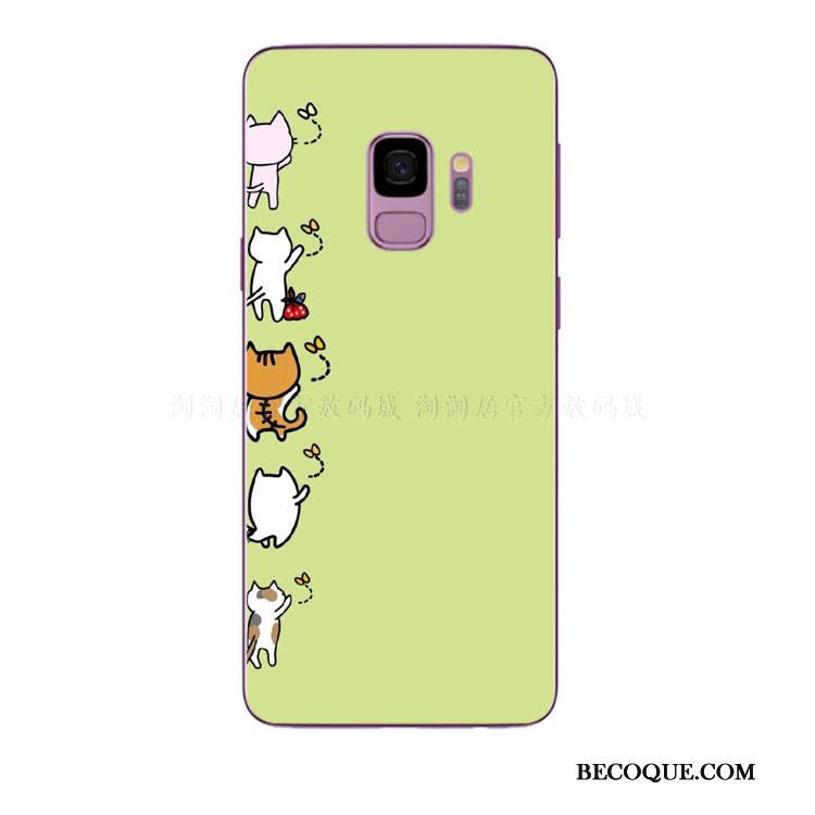 Kuori Samsung Galaxy J6 Sarjakuva Puhelimen Kuoret Kissa, Kotelo Samsung Galaxy J6 Vihreä Ihana