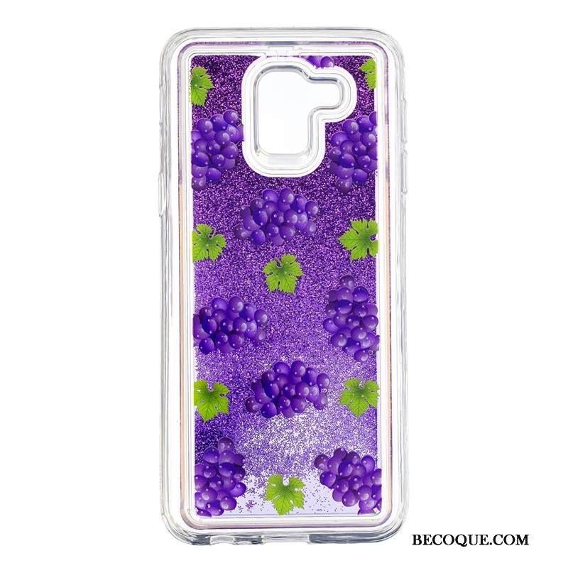 Kuori Samsung Galaxy J6 Suojaus Juoksuhiekka Violetti, Kotelo Samsung Galaxy J6 Jauhe Puhelimen Kuoret