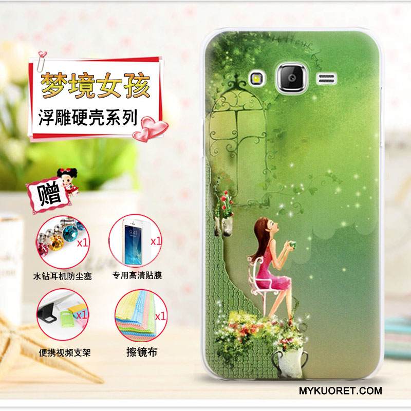 Kuori Samsung Galaxy J7 2015 Kohokuviointi Violetti Ohut, Kotelo Samsung Galaxy J7 2015 Sarjakuva Puhelimen Kuoret