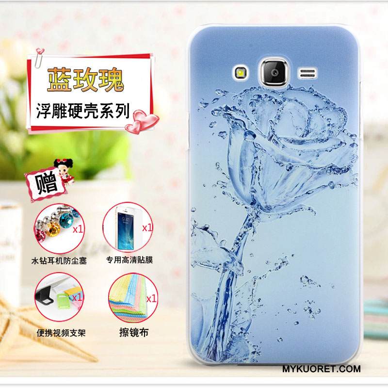 Kuori Samsung Galaxy J7 2015 Kohokuviointi Violetti Ohut, Kotelo Samsung Galaxy J7 2015 Sarjakuva Puhelimen Kuoret