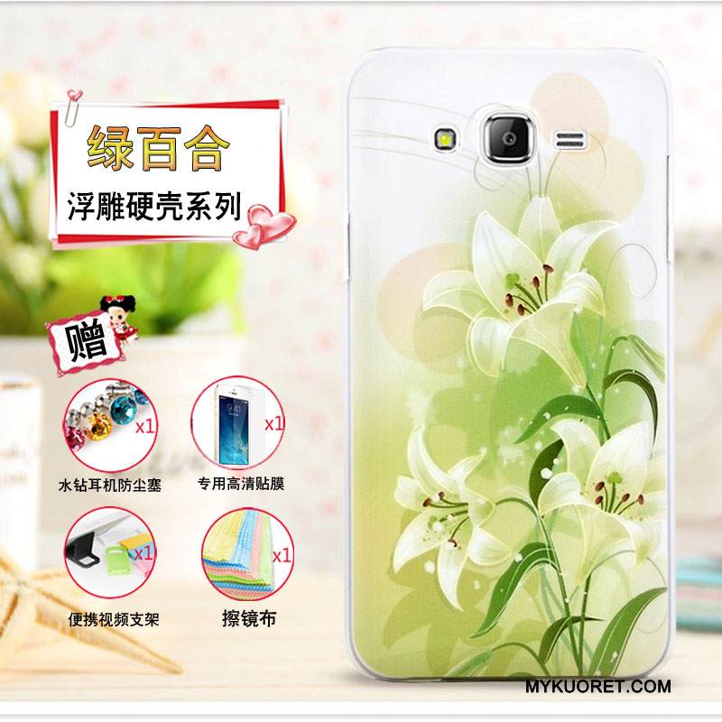 Kuori Samsung Galaxy J7 2015 Kohokuviointi Violetti Ohut, Kotelo Samsung Galaxy J7 2015 Sarjakuva Puhelimen Kuoret