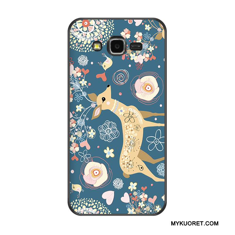 Kuori Samsung Galaxy J7 2015 Laukut Musta Puhelimen Kuoret, Kotelo Samsung Galaxy J7 2015 Pehmeä Neste Valkoinen Uusi