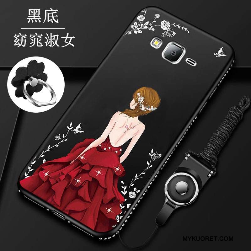 Kuori Samsung Galaxy J7 2015 Laukut Puhelimen Kuoret Punainen, Kotelo Samsung Galaxy J7 2015 Silikoni Murtumaton Pesty Suede