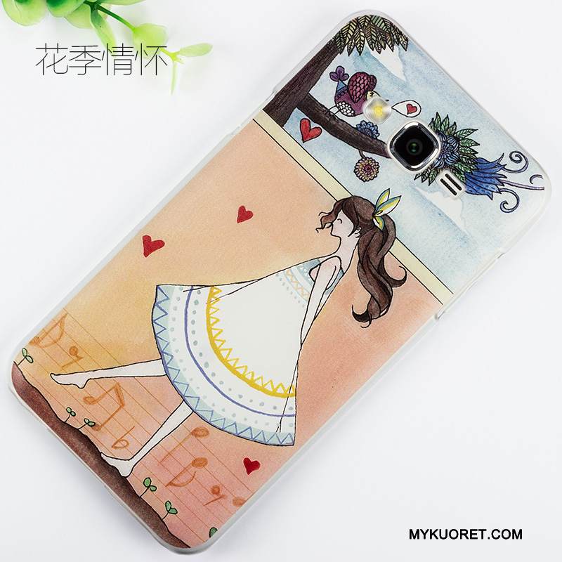 Kuori Samsung Galaxy J7 2015 Maalaus Puhelimen Kuoret Sininen, Kotelo Samsung Galaxy J7 2015 Kohokuviointi