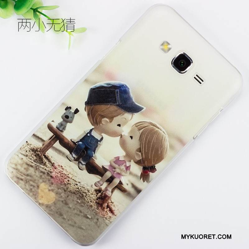 Kuori Samsung Galaxy J7 2015 Maalaus Puhelimen Kuoret Sininen, Kotelo Samsung Galaxy J7 2015 Kohokuviointi