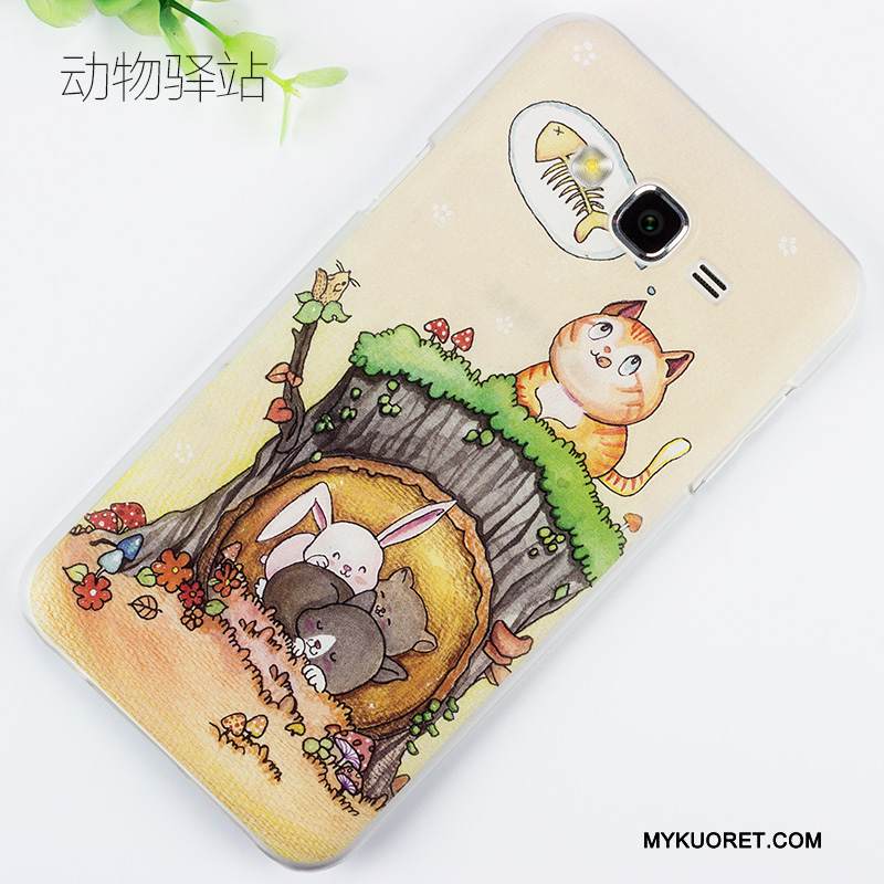 Kuori Samsung Galaxy J7 2015 Maalaus Puhelimen Kuoret Sininen, Kotelo Samsung Galaxy J7 2015 Kohokuviointi