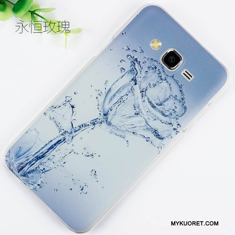 Kuori Samsung Galaxy J7 2015 Maalaus Puhelimen Kuoret Sininen, Kotelo Samsung Galaxy J7 2015 Kohokuviointi