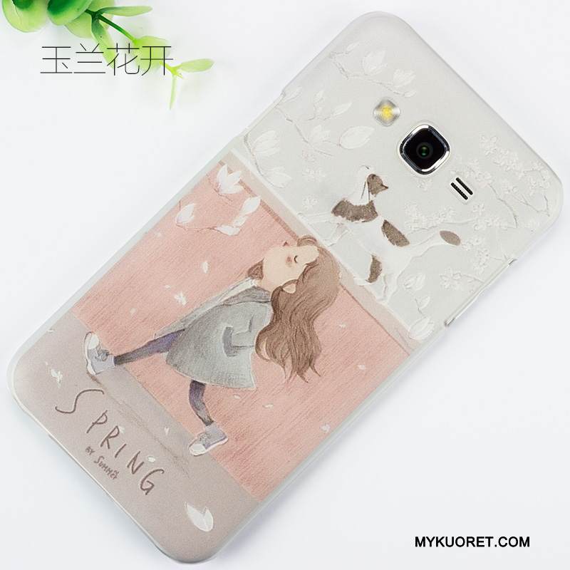 Kuori Samsung Galaxy J7 2015 Maalaus Puhelimen Kuoret Sininen, Kotelo Samsung Galaxy J7 2015 Kohokuviointi