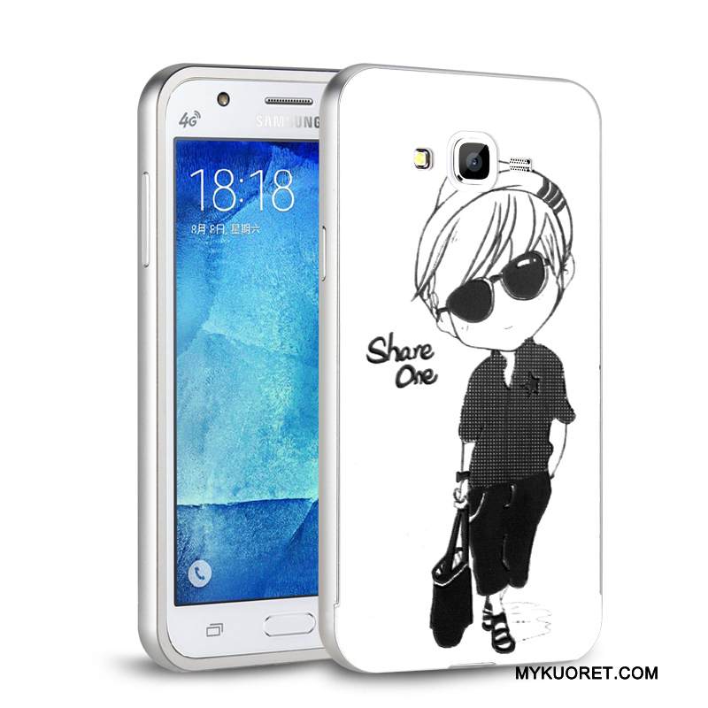 Kuori Samsung Galaxy J7 2015 Metalli Takakansi Kehys, Kotelo Samsung Galaxy J7 2015 Kova Puhelimen Kuoret