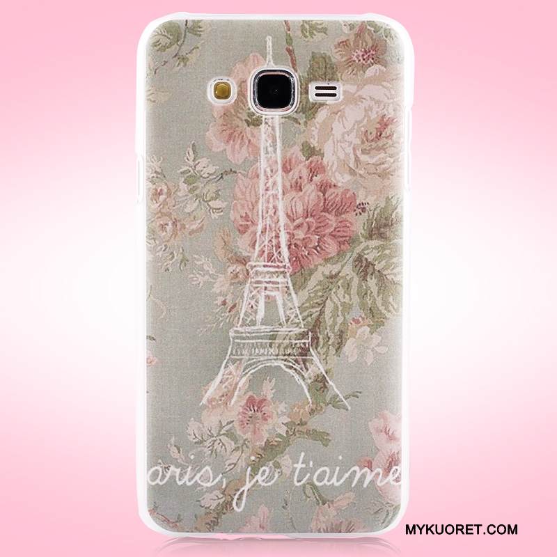 Kuori Samsung Galaxy J7 2015 Monivärinen Trendi Puhelimen Kuoret, Kotelo Samsung Galaxy J7 2015 Suojaus Pesty Suede Ohut