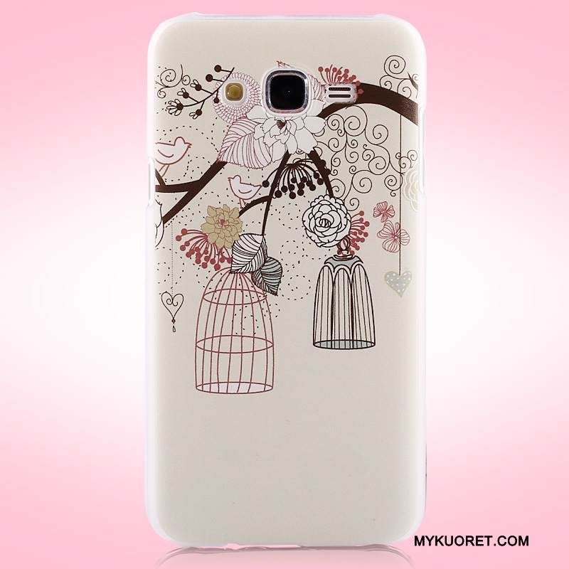 Kuori Samsung Galaxy J7 2015 Monivärinen Trendi Puhelimen Kuoret, Kotelo Samsung Galaxy J7 2015 Suojaus Pesty Suede Ohut