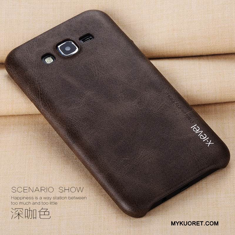 Kuori Samsung Galaxy J7 2015 Nahka Liiketoiminta Ultra, Kotelo Samsung Galaxy J7 2015 Suojaus Puhelimen Kuoret Murtumaton