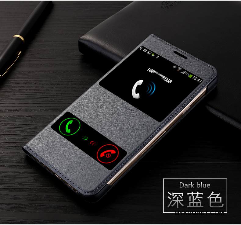 Kuori Samsung Galaxy J7 2015 Nahka Murtumaton Puhelimen Kuoret, Kotelo Samsung Galaxy J7 2015 Kuoret Viini Punainen