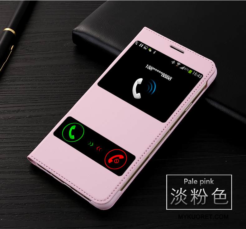 Kuori Samsung Galaxy J7 2015 Nahka Murtumaton Puhelimen Kuoret, Kotelo Samsung Galaxy J7 2015 Kuoret Viini Punainen