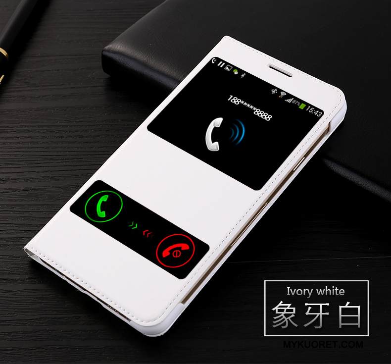 Kuori Samsung Galaxy J7 2015 Nahka Murtumaton Puhelimen Kuoret, Kotelo Samsung Galaxy J7 2015 Kuoret Viini Punainen