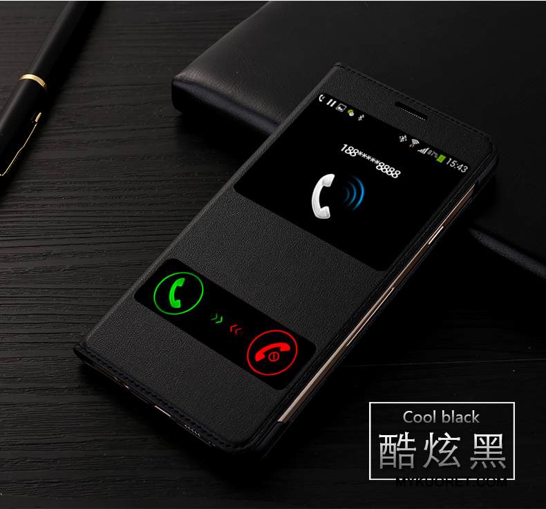 Kuori Samsung Galaxy J7 2015 Nahka Murtumaton Puhelimen Kuoret, Kotelo Samsung Galaxy J7 2015 Kuoret Viini Punainen