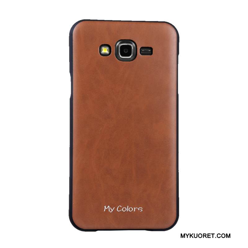 Kuori Samsung Galaxy J7 2015 Nahka Puhelimen Kuoret Liiketoiminta, Kotelo Samsung Galaxy J7 2015 Pehmeä Neste Sininen