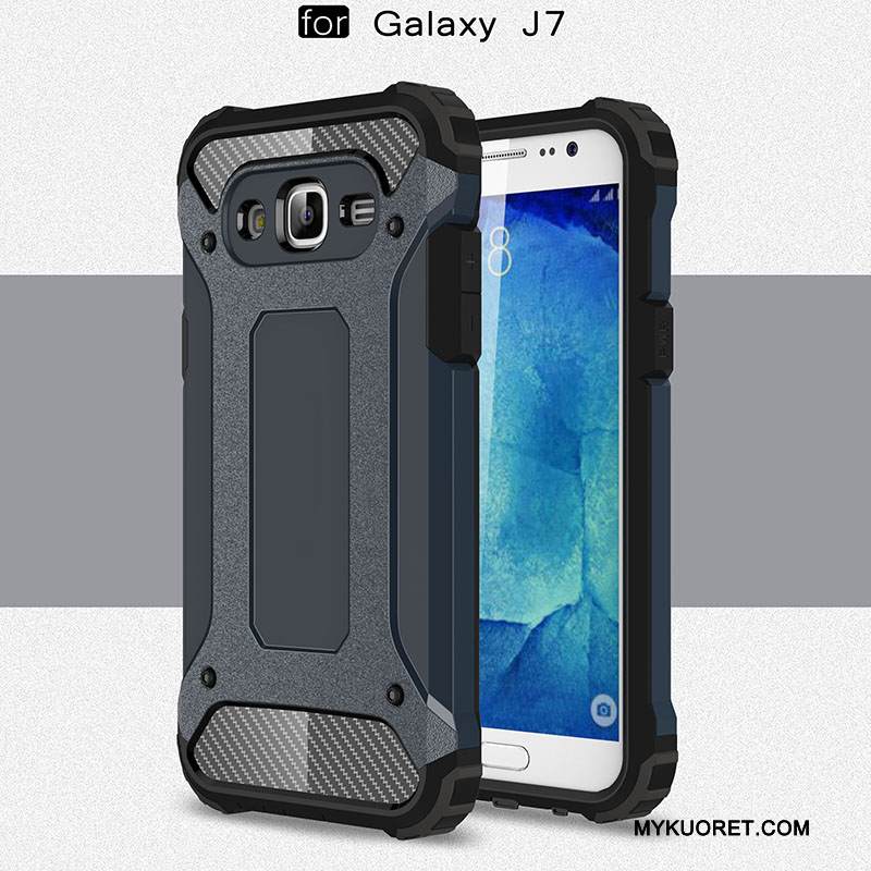 Kuori Samsung Galaxy J7 2015 Pehmeä Neste Jauhe Murtumaton, Kotelo Samsung Galaxy J7 2015 Laukut Puhelimen Kuoret