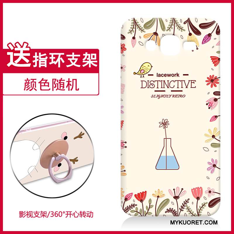 Kuori Samsung Galaxy J7 2015 Pehmeä Neste Keltainen Puhelimen Kuoret, Kotelo Samsung Galaxy J7 2015 Luova Murtumaton Trendi