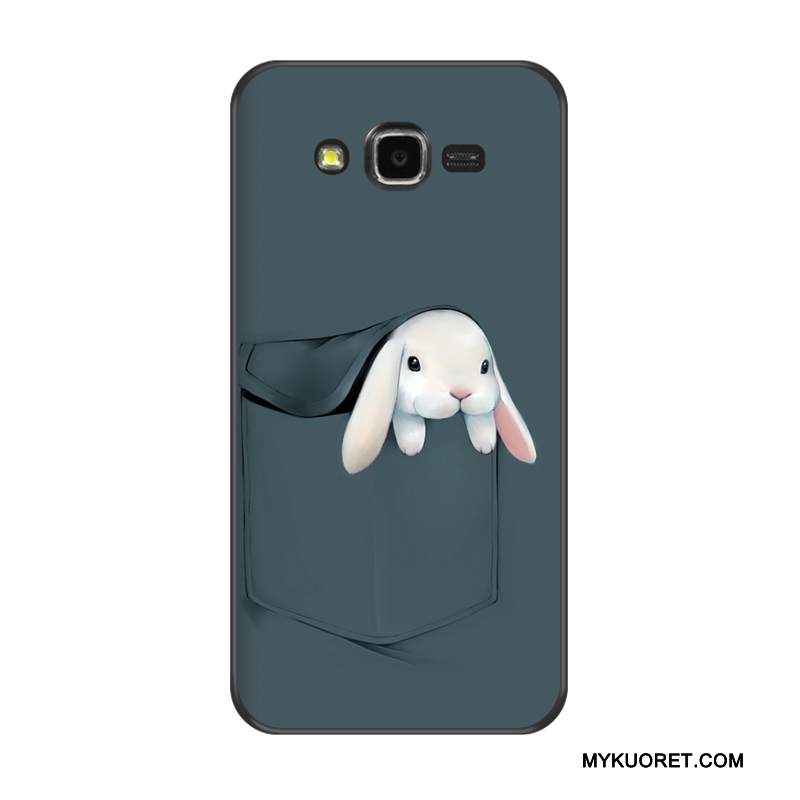 Kuori Samsung Galaxy J7 2015 Pehmeä Neste Kova Puhelimen Kuoret, Kotelo Samsung Galaxy J7 2015 Silikoni Murtumaton Punainen