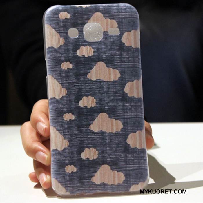 Kuori Samsung Galaxy J7 2015 Pehmeä Neste Murtumaton Puhelimen Kuoret, Kotelo Samsung Galaxy J7 2015 Silikoni Tummansininen