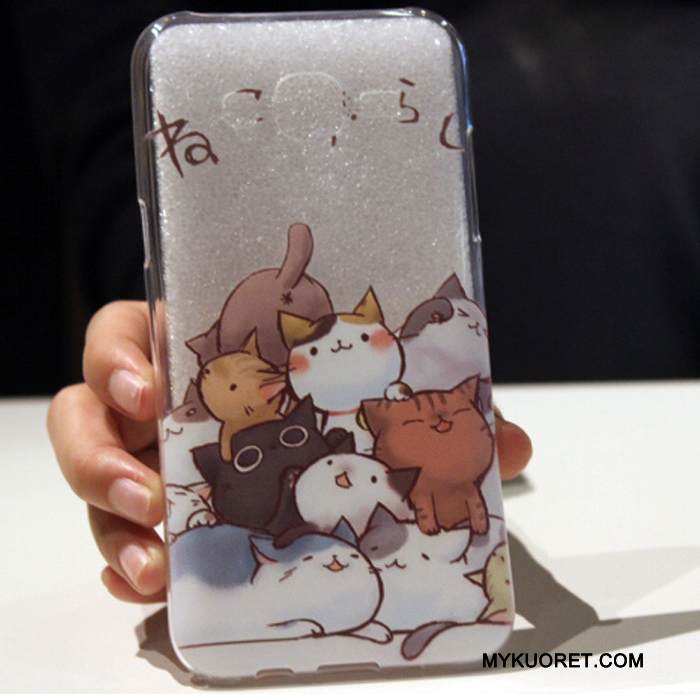 Kuori Samsung Galaxy J7 2015 Pehmeä Neste Murtumaton Puhelimen Kuoret, Kotelo Samsung Galaxy J7 2015 Silikoni Tummansininen