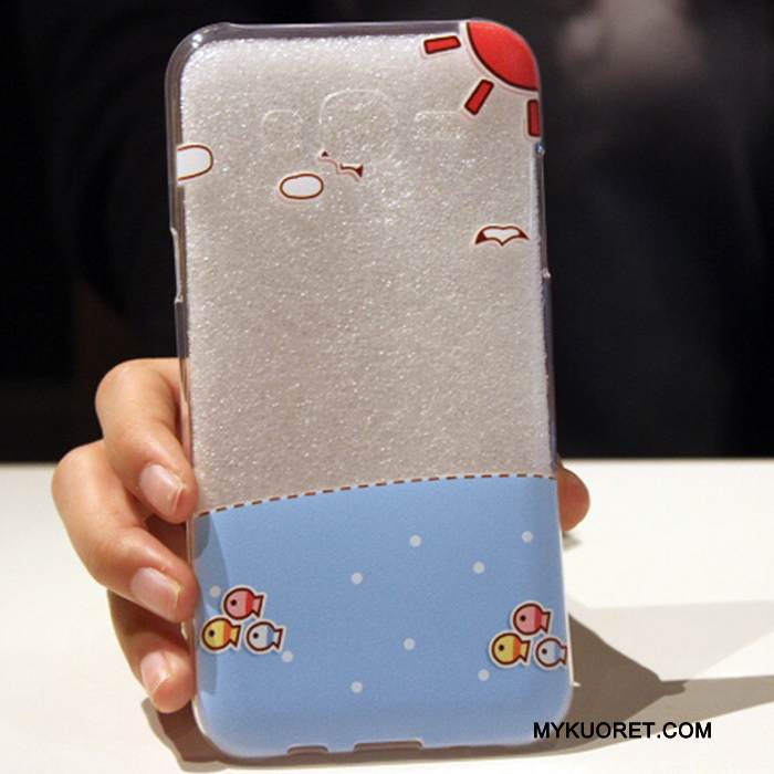 Kuori Samsung Galaxy J7 2015 Pehmeä Neste Murtumaton Puhelimen Kuoret, Kotelo Samsung Galaxy J7 2015 Silikoni Tummansininen