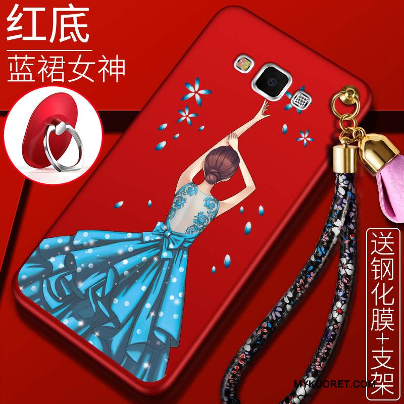 Kuori Samsung Galaxy J7 2015 Pehmeä Neste Puhelimen Kuoret Trendi, Kotelo Samsung Galaxy J7 2015 Laukut Punainen Persoonallisuus