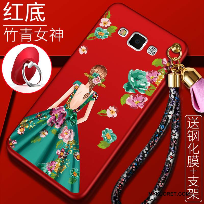 Kuori Samsung Galaxy J7 2015 Pehmeä Neste Puhelimen Kuoret Trendi, Kotelo Samsung Galaxy J7 2015 Laukut Punainen Persoonallisuus