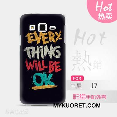 Kuori Samsung Galaxy J7 2015 Sarjakuva Ohut Ultra, Kotelo Samsung Galaxy J7 2015 Suojaus Sininen Kova