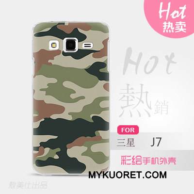 Kuori Samsung Galaxy J7 2015 Sarjakuva Ohut Ultra, Kotelo Samsung Galaxy J7 2015 Suojaus Sininen Kova