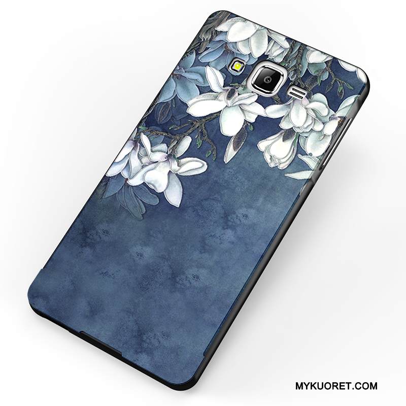 Kuori Samsung Galaxy J7 2015 Sarjakuva Pesty Suede Trendi, Kotelo Samsung Galaxy J7 2015 Ylellisyys Punainen Puhelimen Kuoret