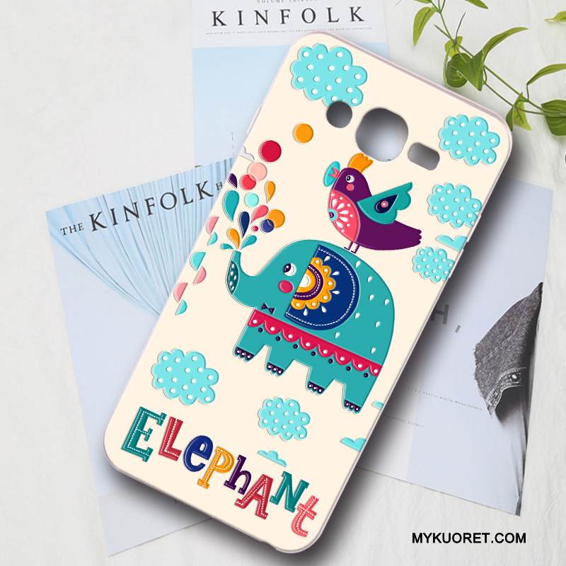 Kuori Samsung Galaxy J7 2015 Silikoni Persoonallisuus Jauhe, Kotelo Samsung Galaxy J7 2015 Suojaus Puhelimen Kuoret Kova