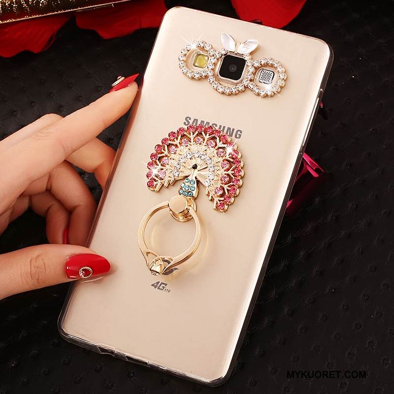 Kuori Samsung Galaxy J7 2015 Silikoni Ultra Ohut, Kotelo Samsung Galaxy J7 2015 Strassi Murtumaton Rengas