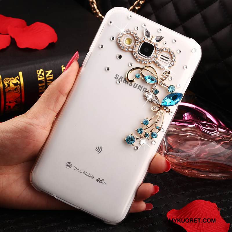 Kuori Samsung Galaxy J7 2015 Strassi Trendi Läpinäkyvä, Kotelo Samsung Galaxy J7 2015 Suojaus Puhelimen Kuoret Murtumaton