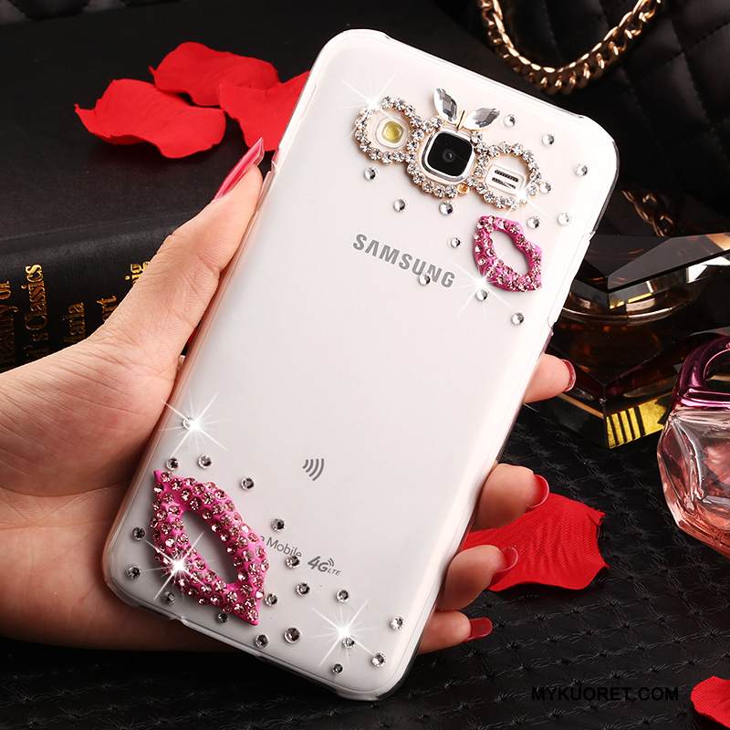 Kuori Samsung Galaxy J7 2015 Strassi Trendi Läpinäkyvä, Kotelo Samsung Galaxy J7 2015 Suojaus Puhelimen Kuoret Murtumaton