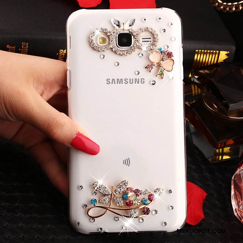 Kuori Samsung Galaxy J7 2015 Strassi Trendi Läpinäkyvä, Kotelo Samsung Galaxy J7 2015 Suojaus Puhelimen Kuoret Murtumaton