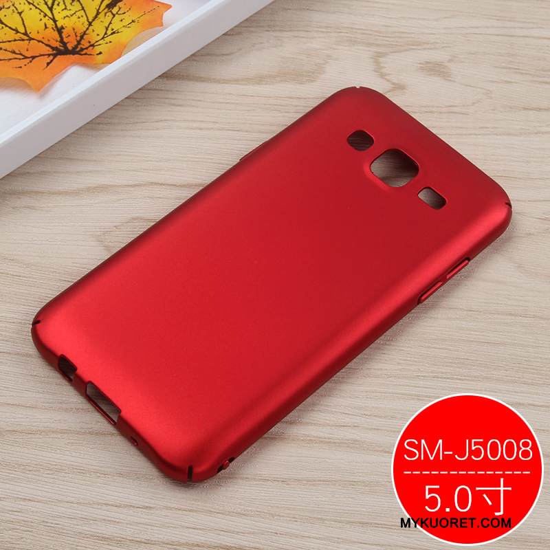Kuori Samsung Galaxy J7 2015 Suojaus Kova Punainen, Kotelo Samsung Galaxy J7 2015 Murtumaton Ripustettavat Koristeet