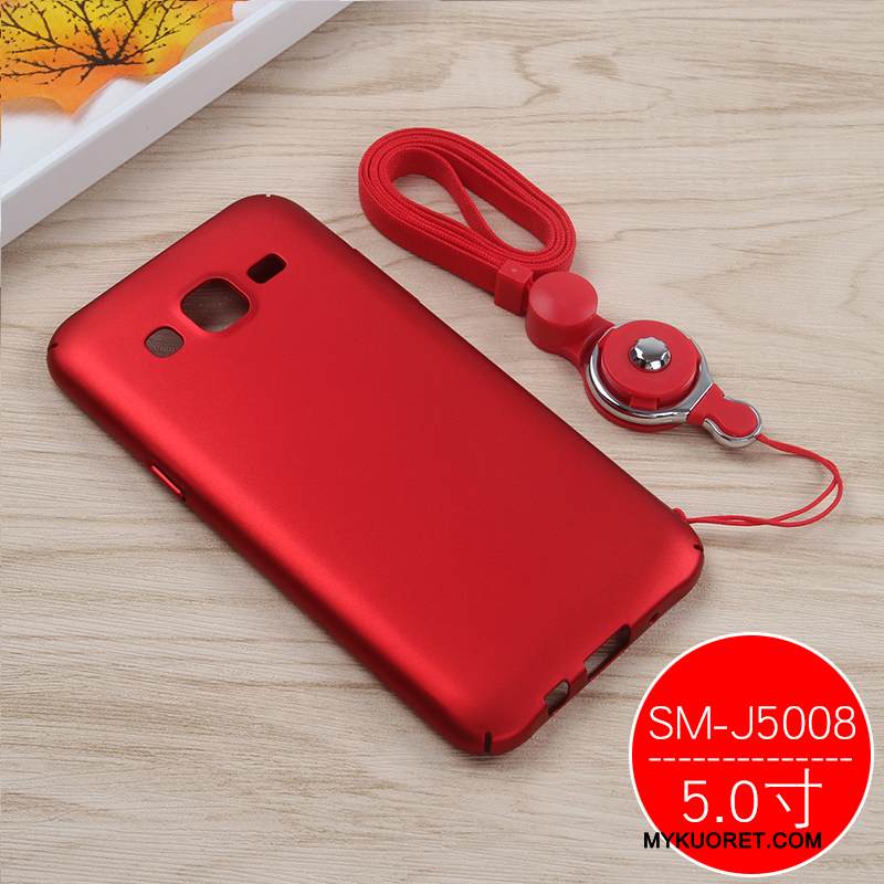 Kuori Samsung Galaxy J7 2015 Suojaus Kova Punainen, Kotelo Samsung Galaxy J7 2015 Murtumaton Ripustettavat Koristeet