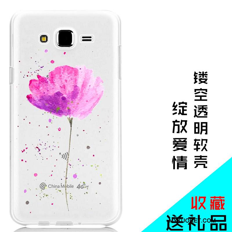 Kuori Samsung Galaxy J7 2015 Suojaus Puhelimen Kuoret Läpinäkyvä, Kotelo Samsung Galaxy J7 2015 Pehmeä Neste