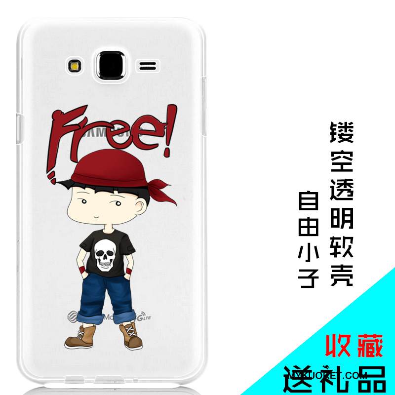 Kuori Samsung Galaxy J7 2015 Suojaus Puhelimen Kuoret Läpinäkyvä, Kotelo Samsung Galaxy J7 2015 Pehmeä Neste