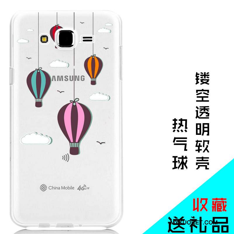 Kuori Samsung Galaxy J7 2015 Suojaus Puhelimen Kuoret Läpinäkyvä, Kotelo Samsung Galaxy J7 2015 Pehmeä Neste