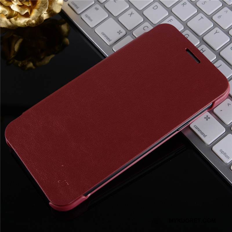 Kuori Samsung Galaxy J7 2015 Suojaus Puhelimen Kuoret Oranssi, Kotelo Samsung Galaxy J7 2015 Nahka Ohut Takakansi