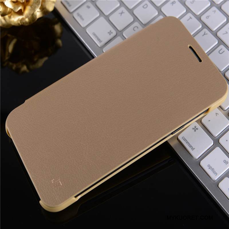 Kuori Samsung Galaxy J7 2015 Suojaus Puhelimen Kuoret Oranssi, Kotelo Samsung Galaxy J7 2015 Nahka Ohut Takakansi