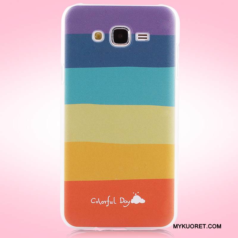 Kuori Samsung Galaxy J7 2015 Suojaus Valkoinen Pesty Suede, Kotelo Samsung Galaxy J7 2015 Kova Puhelimen Kuoret